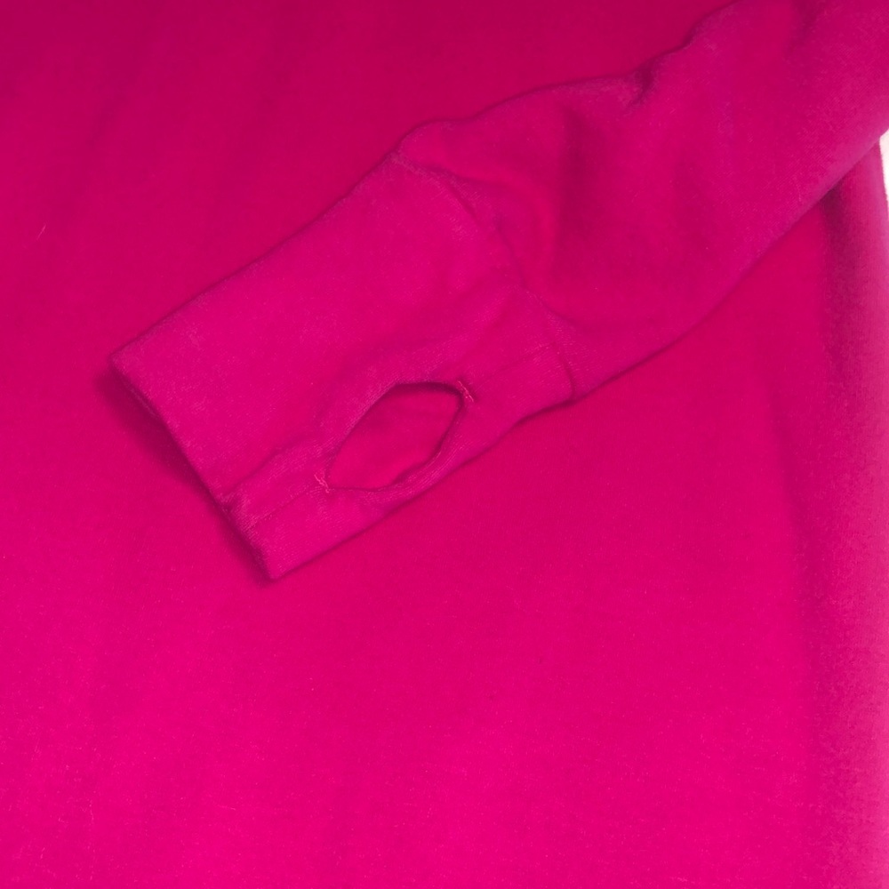 (RARE) SO*CAL HOT PINK LONG SLEEVE HOODIE DRESS - Picture 3 of 6
